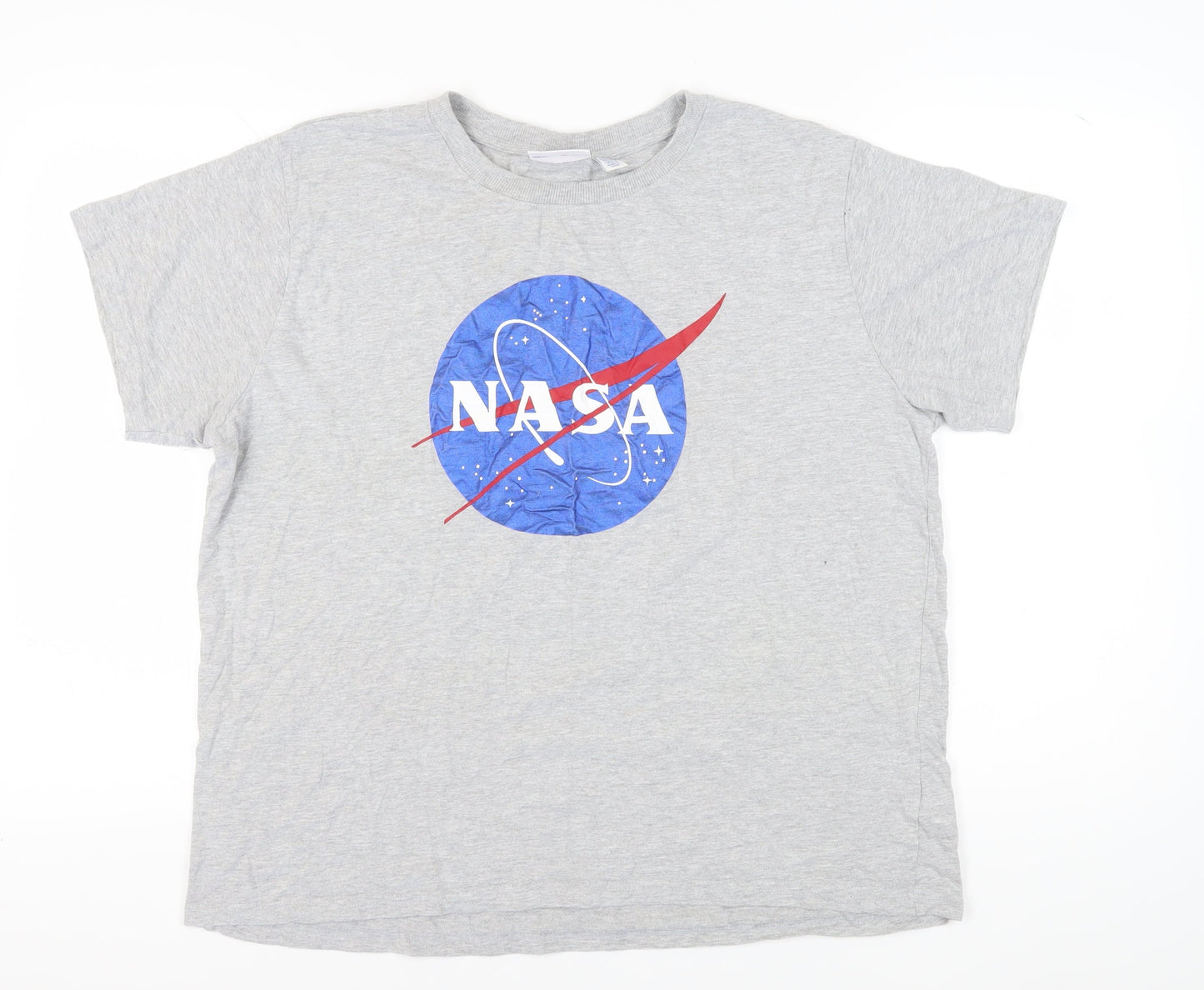 Grey NASA Unisex Space T-Shirt XL Jersey Cotton