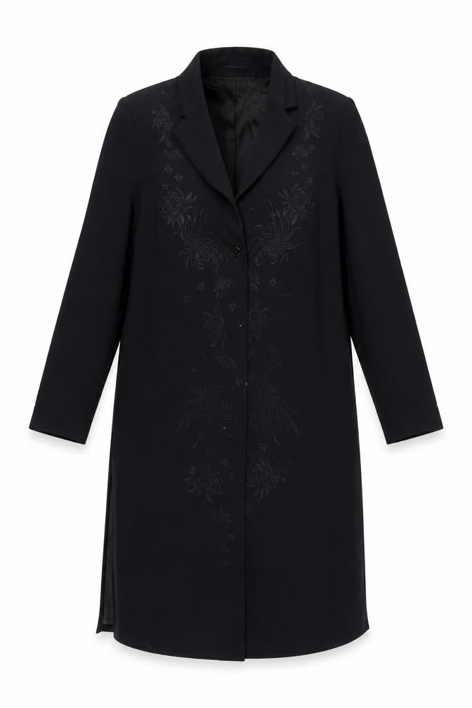PLATINUM Women's Black Long Overcoat Size 16