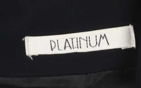 PLATINUM Women's Black Long Overcoat Size 16
