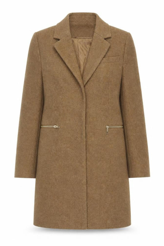Marks & Spencer Women's Brown Mid-Length Overcoat Size 12
