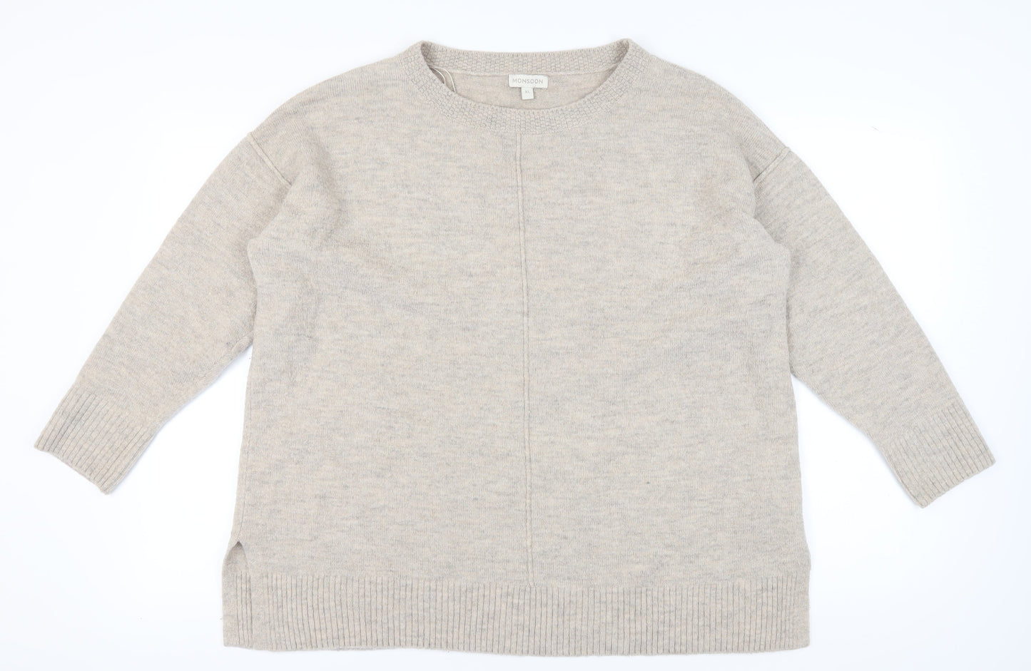 Monsoon Women's Beige Crew Neck Jumper XL