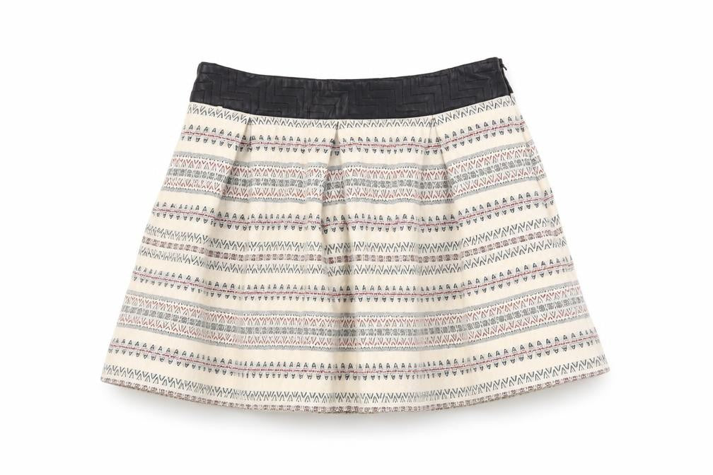 Zara Women Multicoloured Mini Skirt L Geometric Pattern