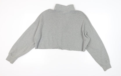 Hollister Women's Grey Pullover Sweatshirt M
