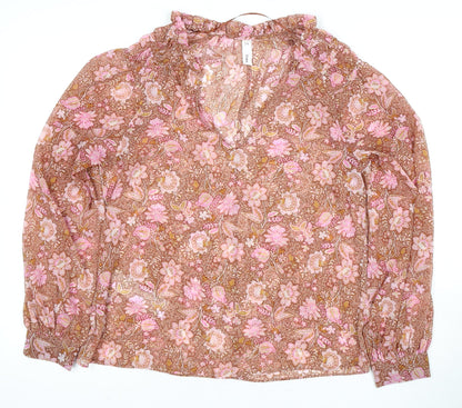 Mango Women's Multicoloured Floral Blouse