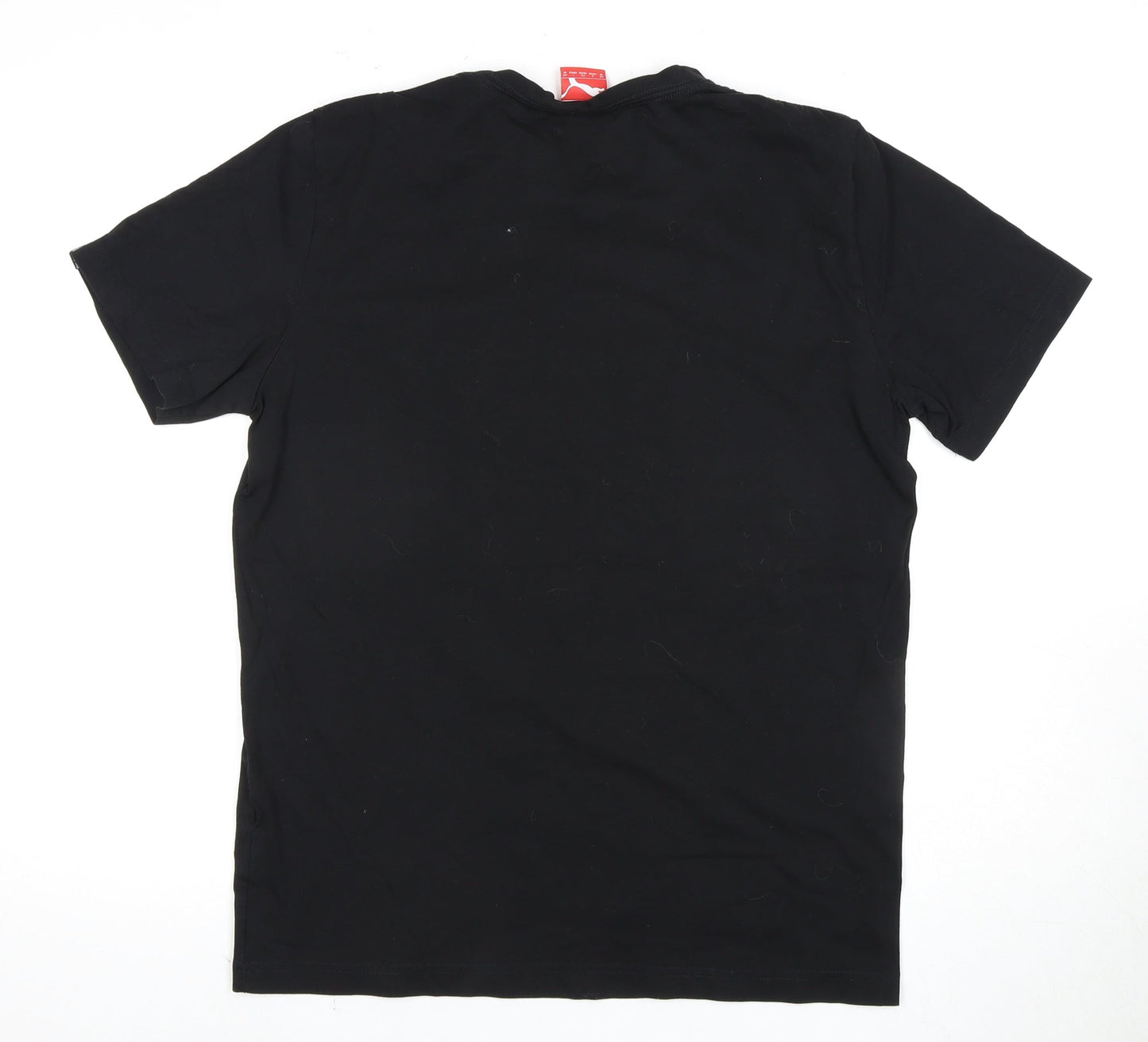 Puma Men's Black Graphic Print T-Shirt, Medium