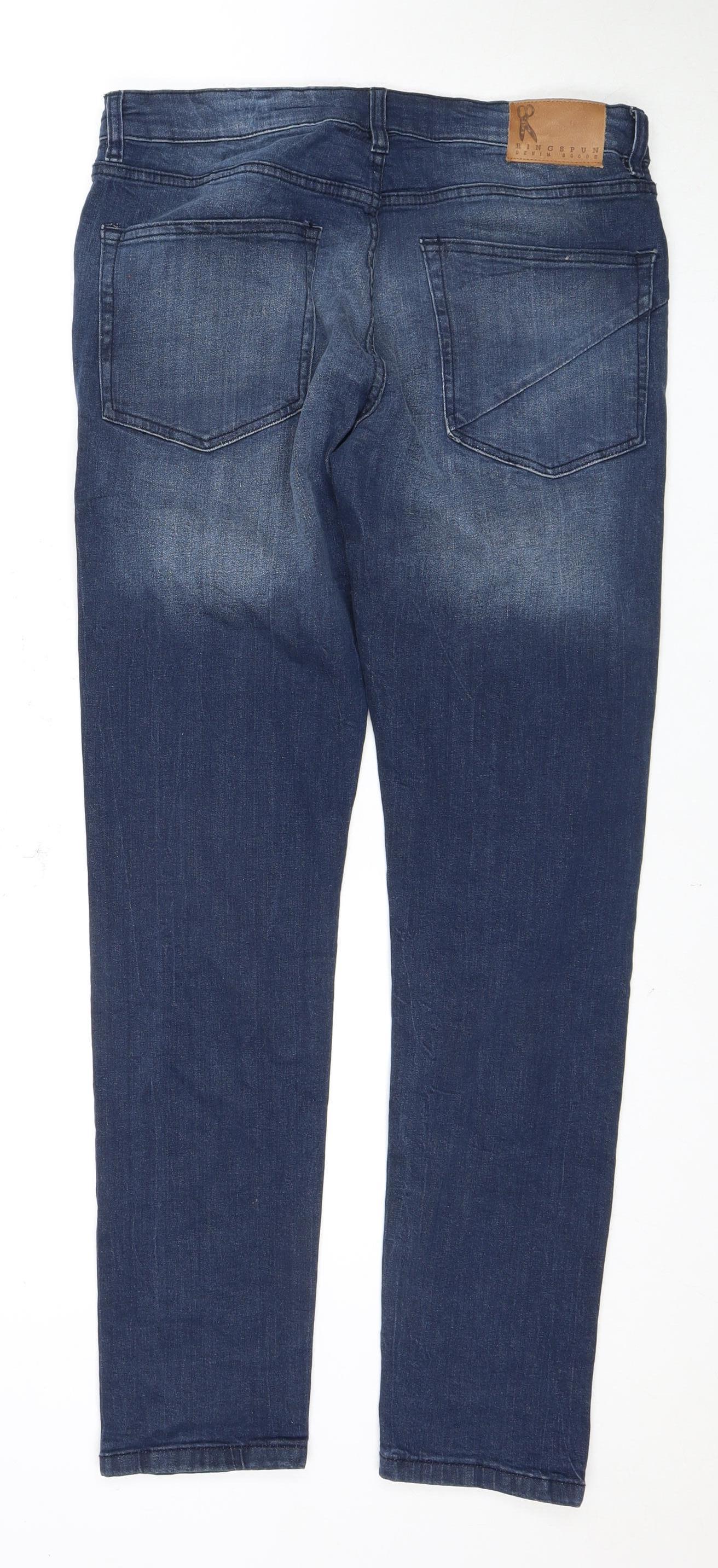 Ringspun Men's Blue Straight Jeans Size 32