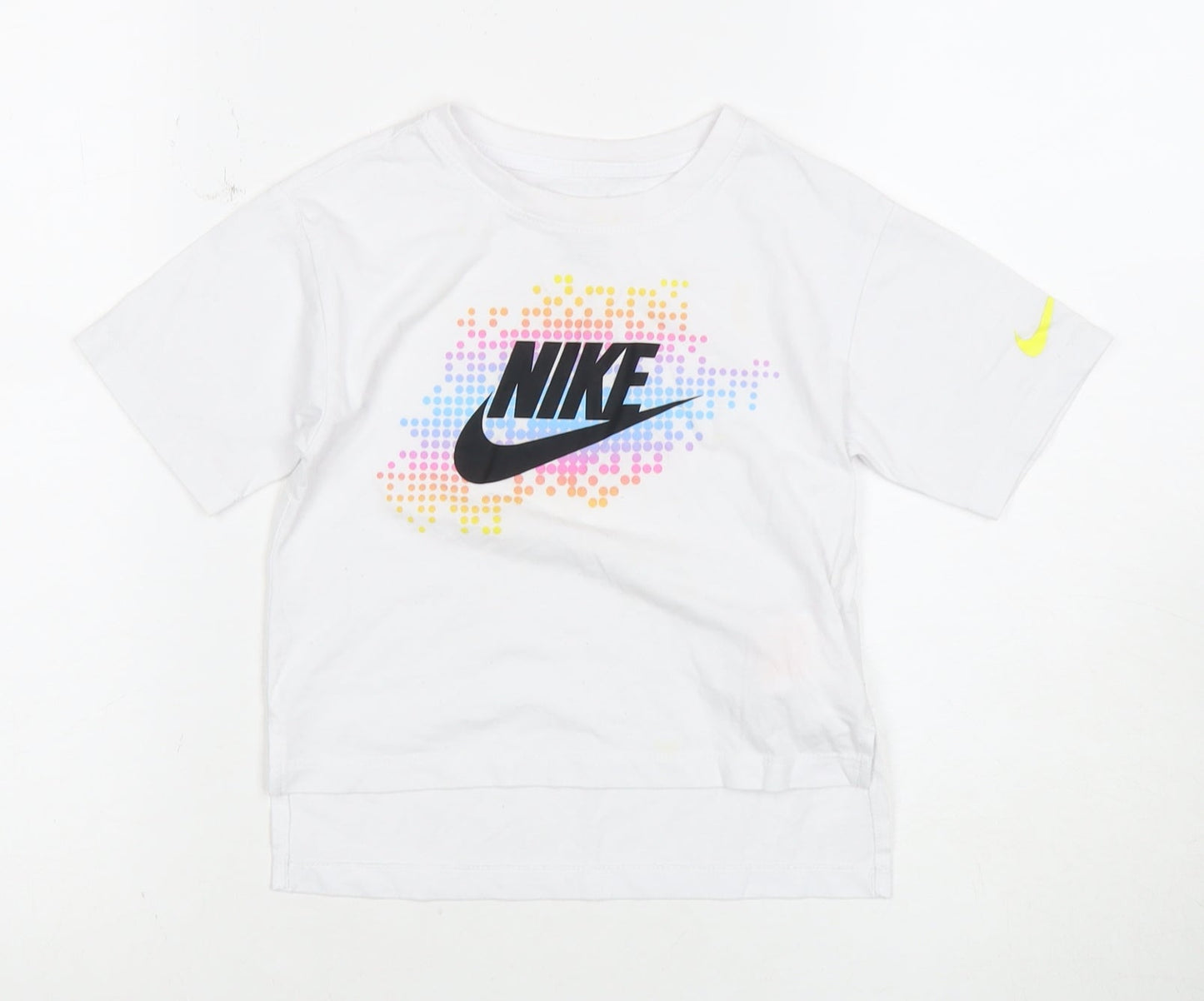 Nike Unisex Kids White Graphic T-Shirt 4-5 Years