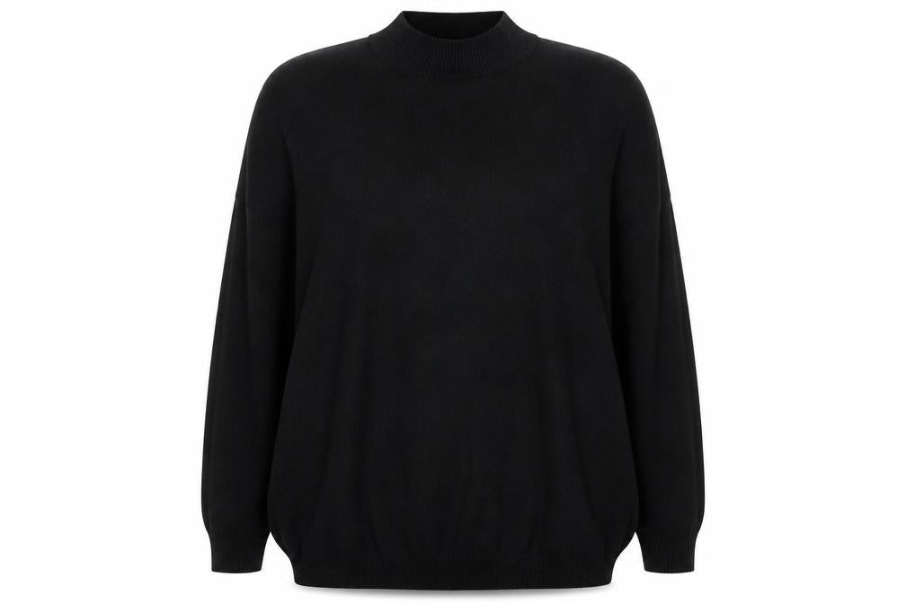Collusion Women's Black High Neck Pullover Jumper, Size 10
