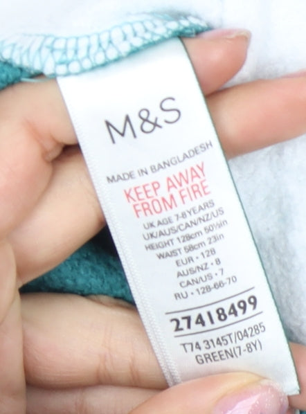 Marks and Spencer Girls Green Jogger Trousers 8 Years