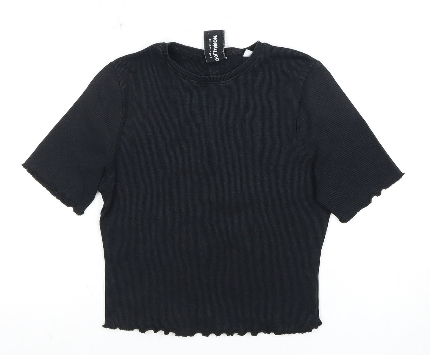Collusion Women’s Black Slim T-Shirt, Size 10