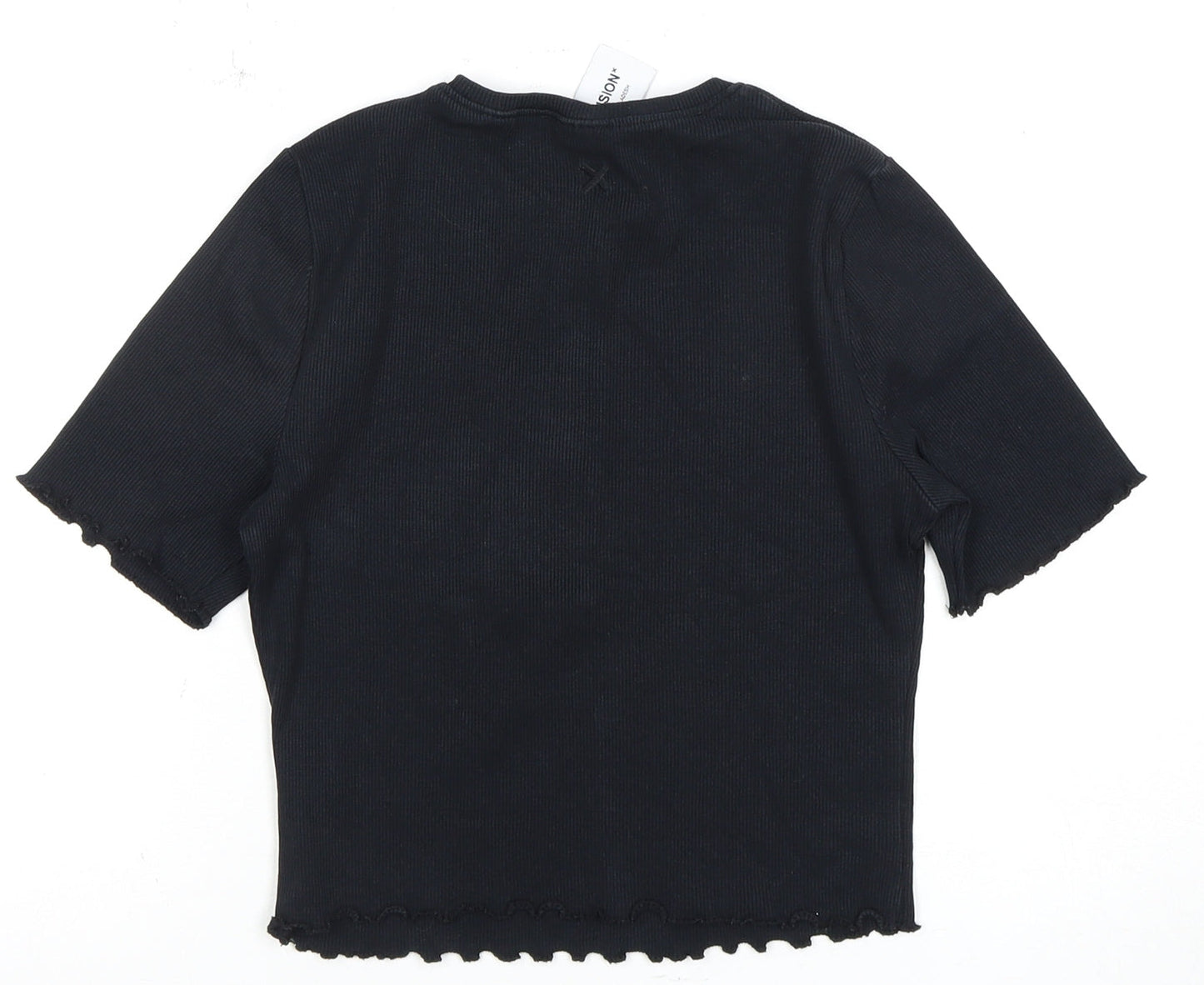 Collusion Women’s Black Slim T-Shirt, Size 10