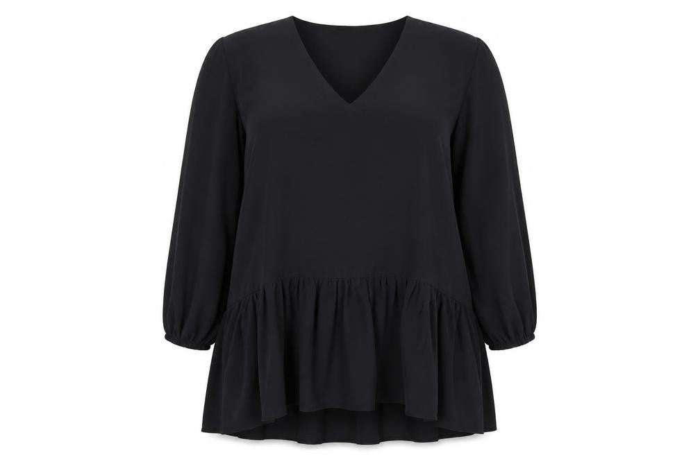 Kaleidoscope Women's Black Tunic Blouse Size 20