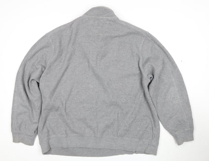 Back view of Maine New England Men's XL Grey Collared jumper