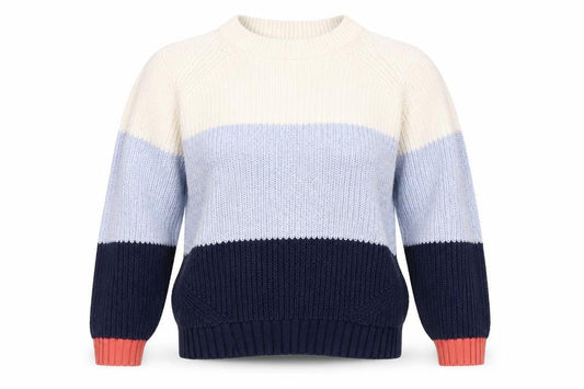 Marks & Spencer Women's Multicoloured Striped Pullover Jumper S