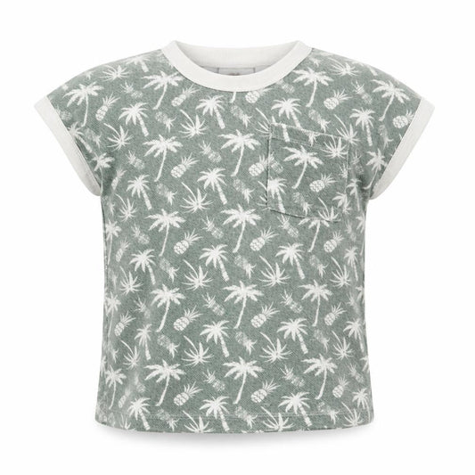 Mango Girls Green Floral T-Shirt, 2 Years, Short Sleeve