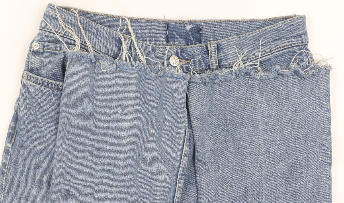 Asos Design Women's Blue Straight Jeans, Size 14