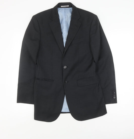 Charles Tyrwhitt Men's Black Wool Blazer 36 Regular Classic