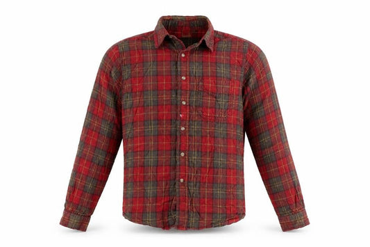 Cotton Traders Men's Red Plaid Button-Up Shirt S