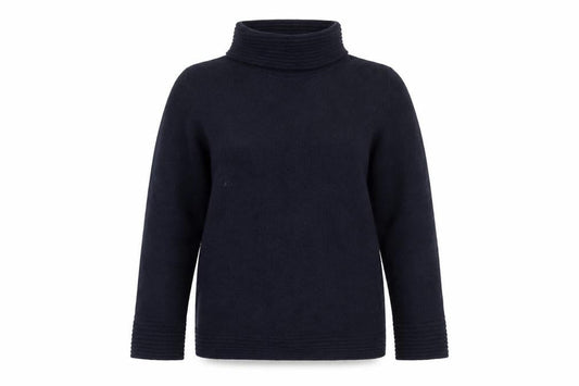 James Lakeland Women's Blue Roll Neck Pullover Jumper - Size 20