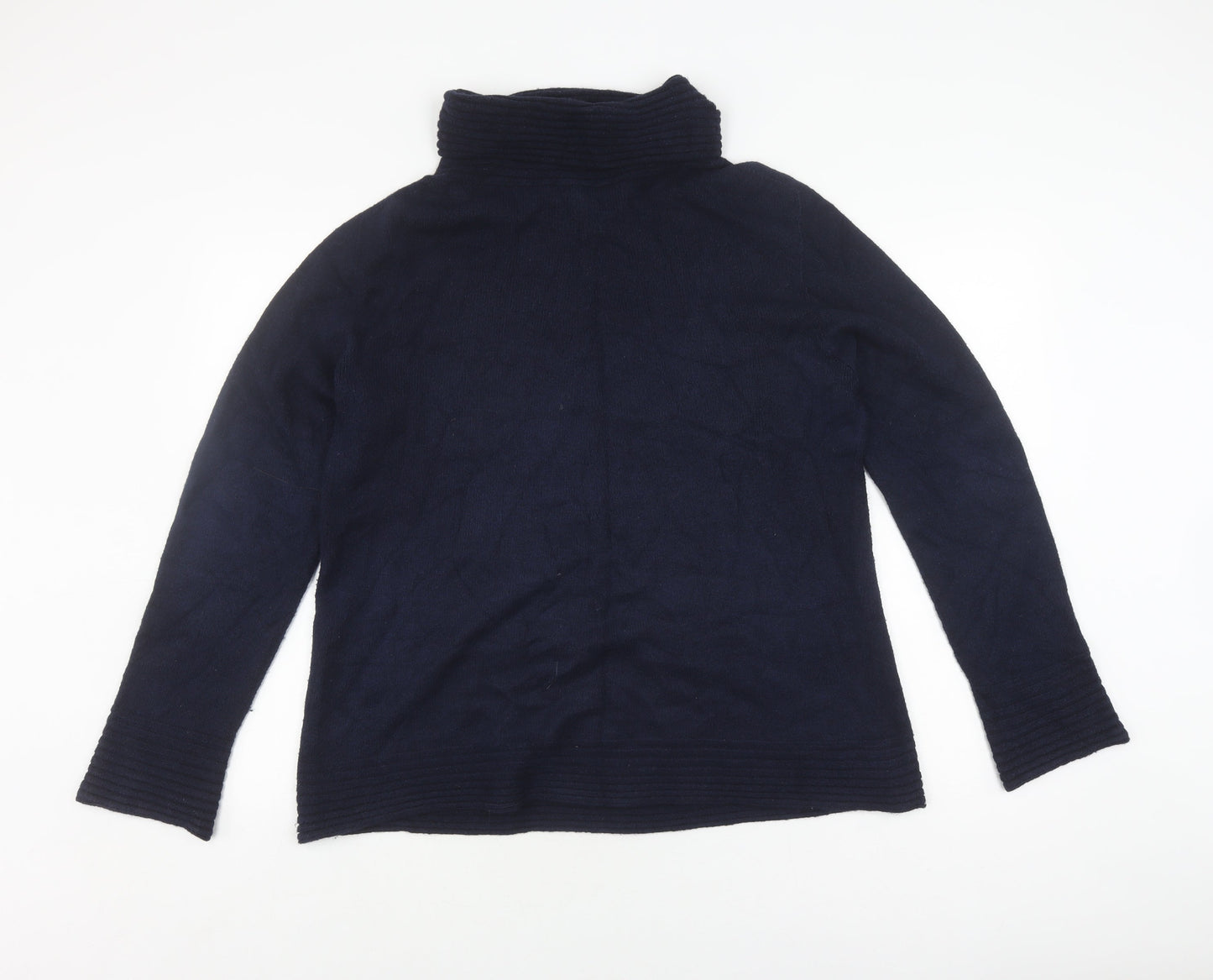 James Lakeland Women's Blue Roll Neck Pullover Jumper - Size 20