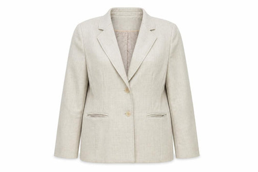 Autonomy Women's Beige Blazer, Size 14, Business Suit Jacket