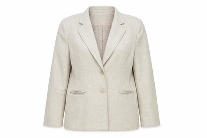Autonomy Women's Beige Blazer, Size 14, Business Suit Jacket