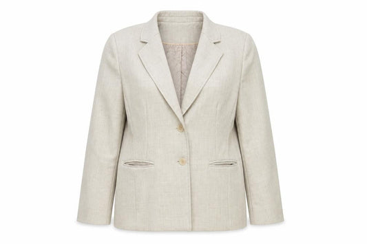 Autonomy Women's Beige Blazer, Size 14, Business Suit Jacket