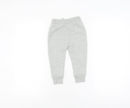 Back view of Gap girls’ grey jogger trousers 2 years, elastic waist
