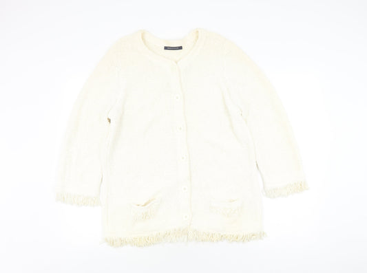 Windsmoor Women's Ivory Cardigan L Cotton Knit