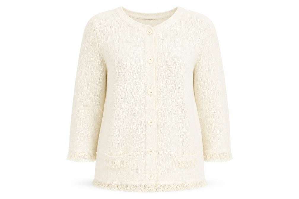 Windsmoor Women's Ivory Cardigan L Cotton Knit
