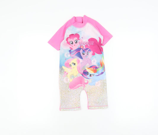 My Little Pony Girls Pink UV-Sun Suit 3-4 Years Cartoon