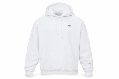 Levi's Men's White Pullover Hoodie M, Logo Accents