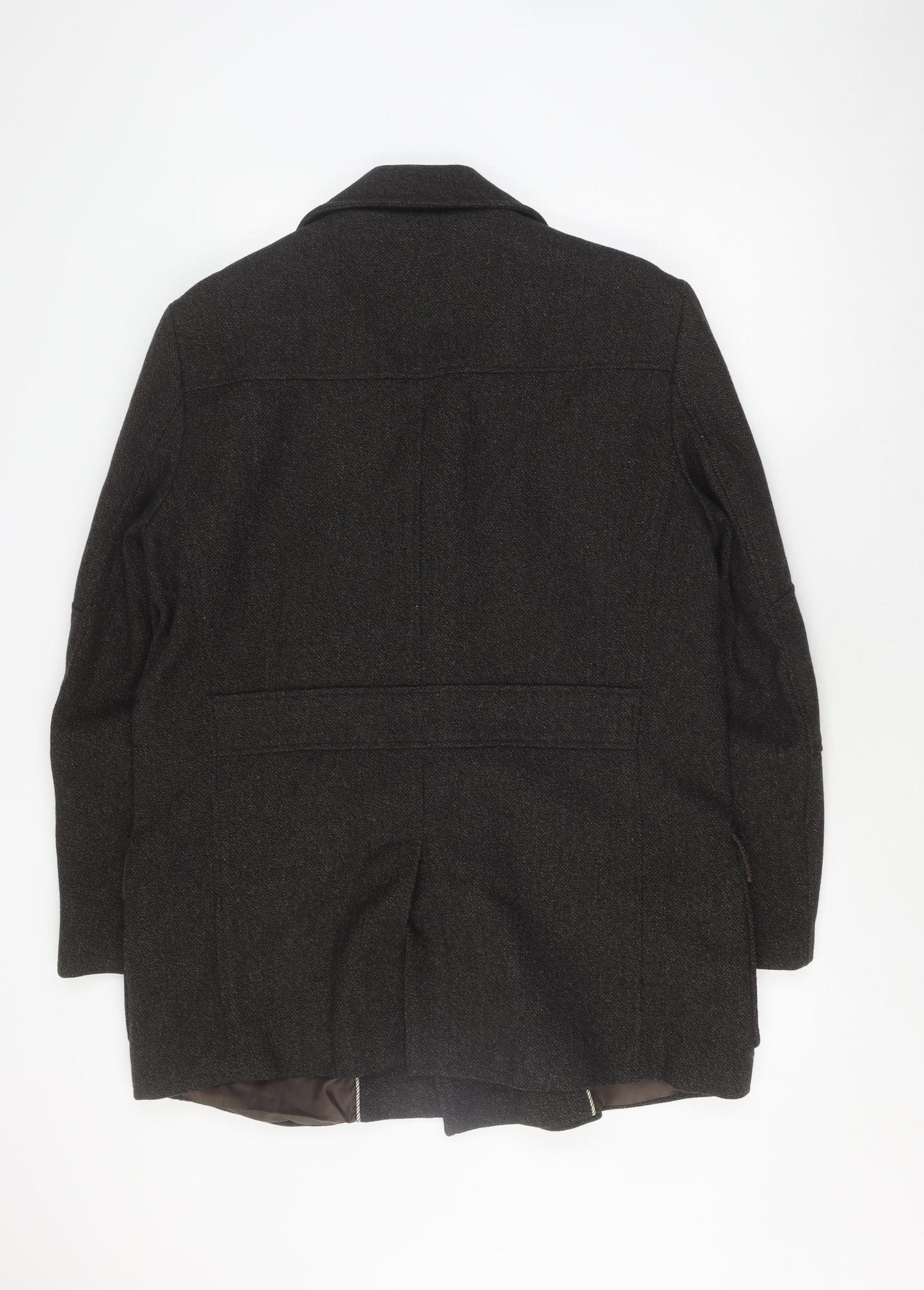 Rocha John Rocha Men's Black Wool Pea Coat L