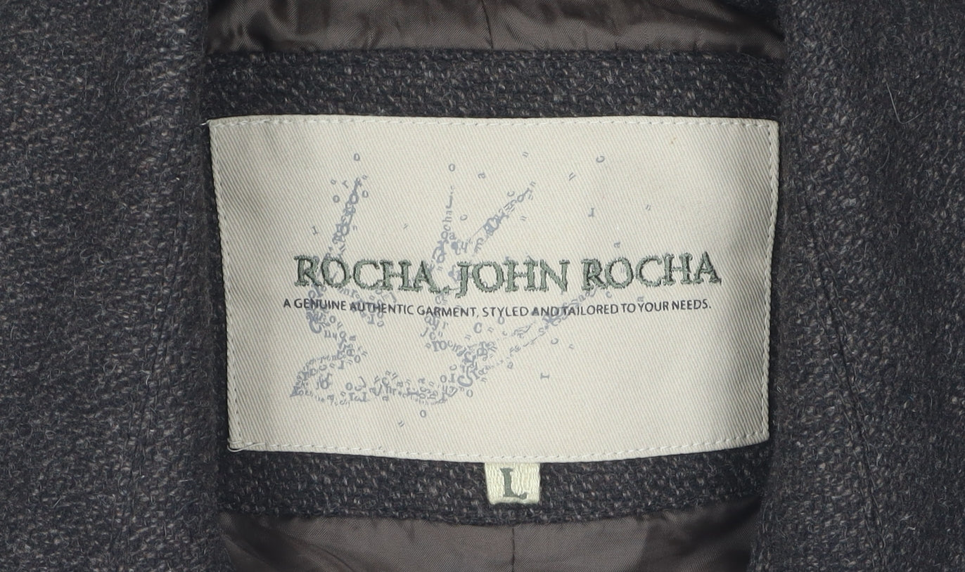 Rocha John Rocha Men's Black Wool Pea Coat L