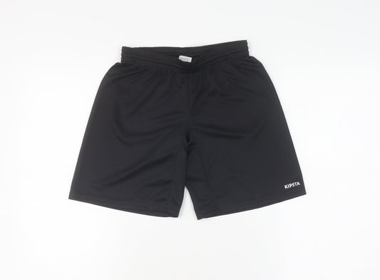Kipsta Boys Black Athletic Shorts Size 10-11 Years