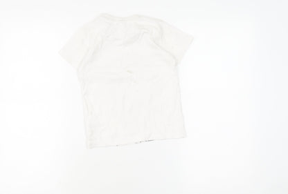 Back view of Disney girls’ white mickey mouse graphic t-shirt 5-6 years