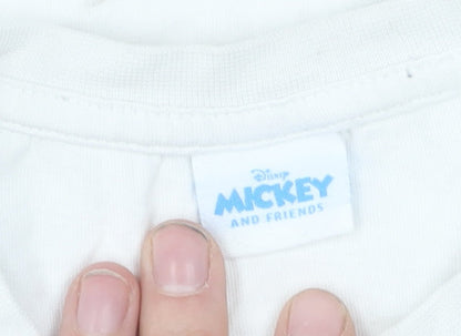 Additional view of Disney girls’ white mickey mouse graphic t-shirt 5-6 years