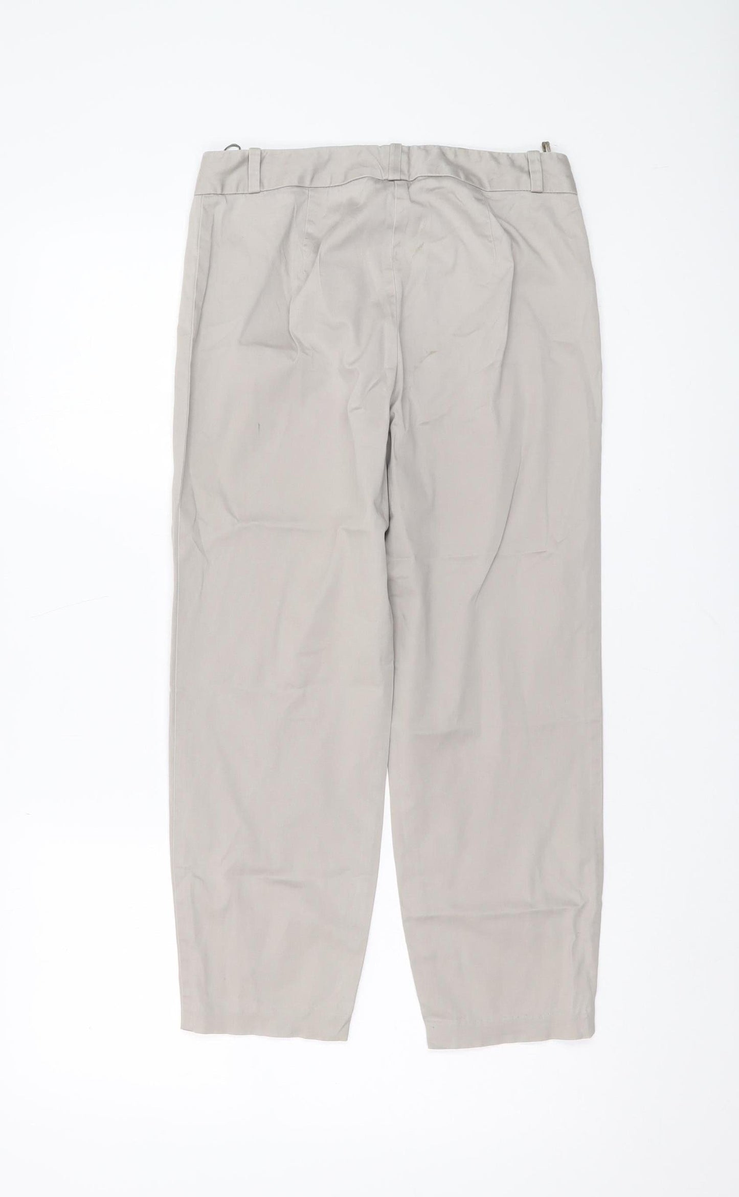 Marks and Spencer Women's Beige Chino Trousers Size 8