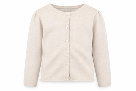 The Little White Company Girls Beige Cardigan, Size 2-3 Years