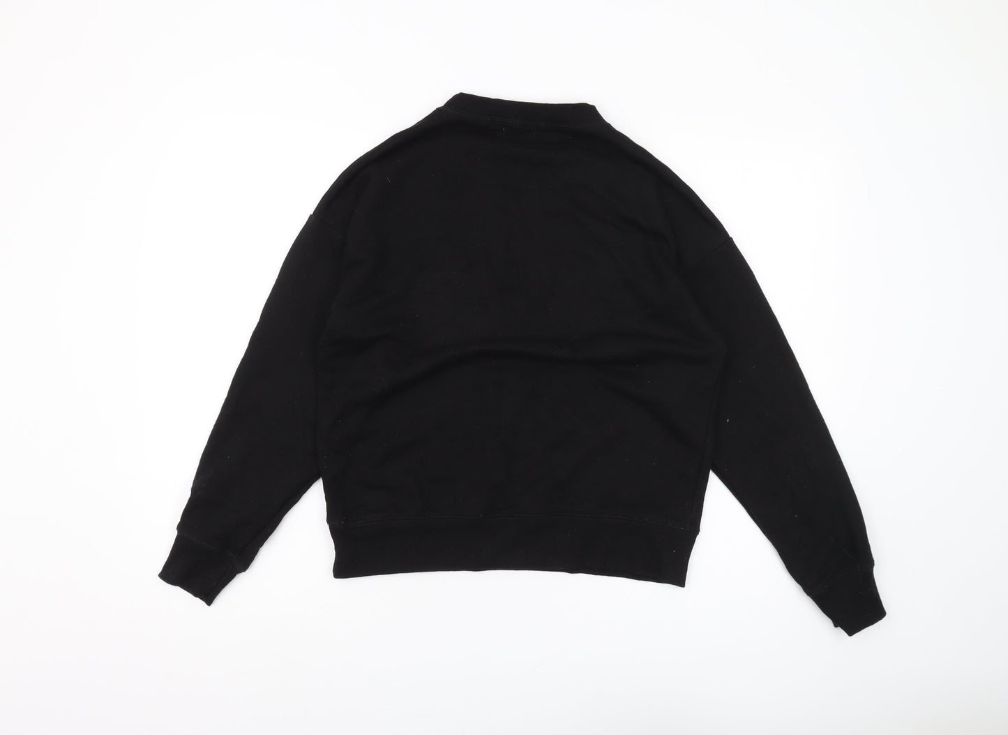 Pull&Bear Women's Black Pullover Sweatshirt S