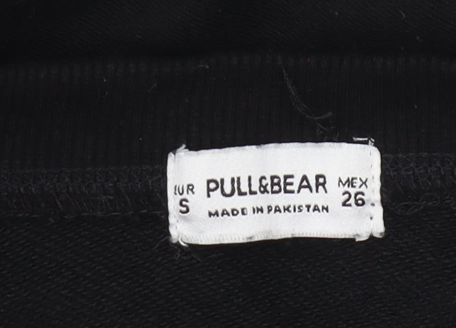 Pull&Bear Women's Black Pullover Sweatshirt S