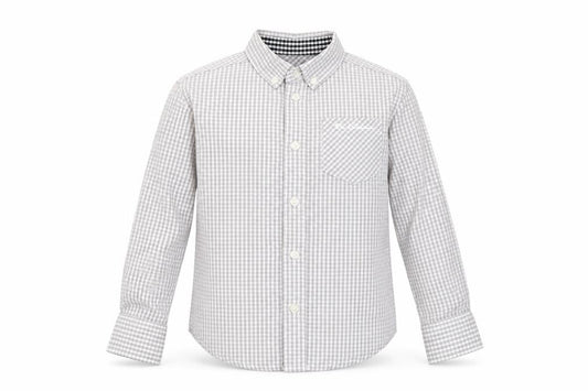 Ben Sherman Boys Grey Check Button-Up Shirt 3-4 Years