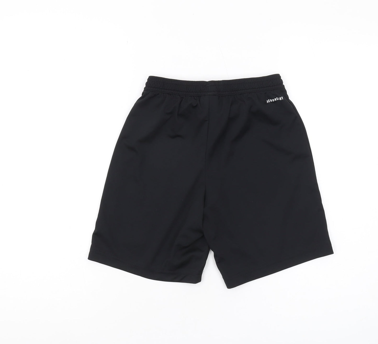 Adidas Boys Black Athletic Shorts, Size 12Y, Elastic Waist