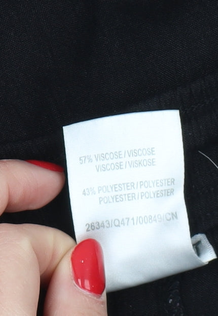 Damart Women's Black Trousers Size 18 Viscose Blend
