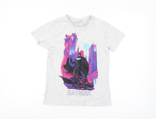 Pep & Co Boys Grey Batman T-Shirt 10-11 Years Graphic Casual