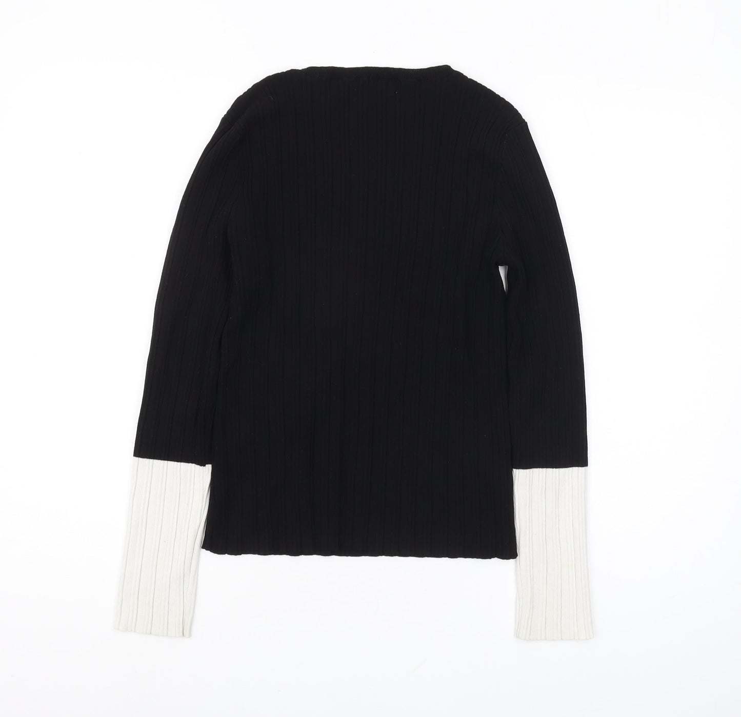 MNG Women's Black Pullover Jumper, Size S, Wool Blend