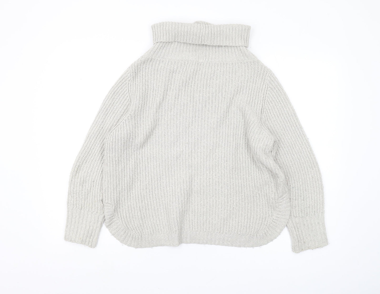 Regatta Women's Ivory Roll Neck Cable-Knit Pullover Jumper Size 12