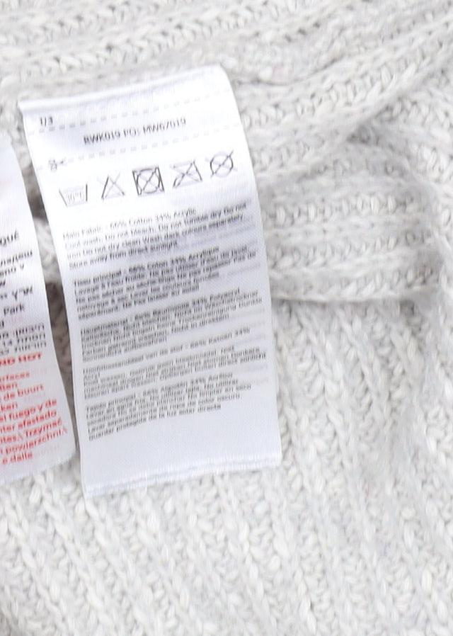 Regatta Women's Ivory Roll Neck Cable-Knit Pullover Jumper Size 12