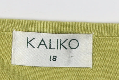 Kaliko Women's Green Polka Dot V-Neck Jumper
