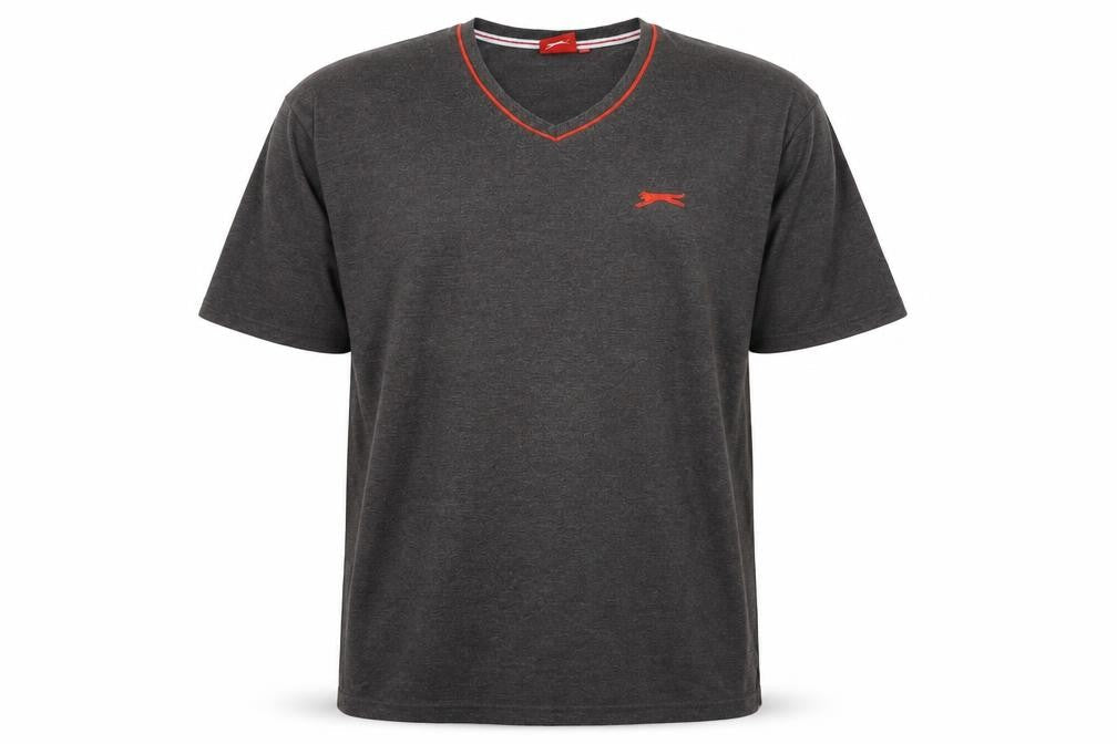 Slazenger Men's Grey 2XL V-Neck T-Shirt